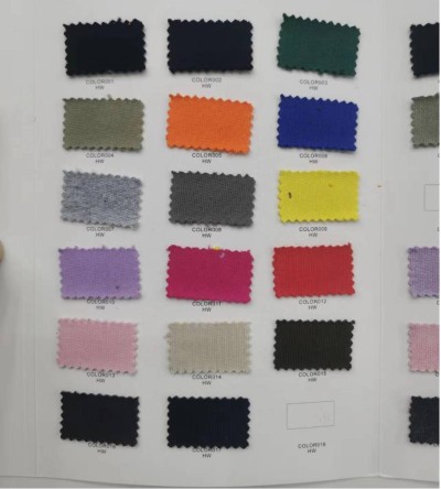 HW1036# 32S cotton double yarn 2*2 thread Width: 125CM Weight: 500G/M2 ±5% Composition: 96%C 4%SP 0 shrinkage front view HW1036# 32S cotton double yarn 2*2 thread Width: 125CM Weight: 500G/M2 ±5% Composition: 96%C 4%SP 0 shrinkage front view